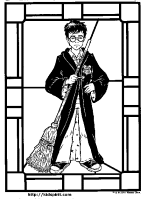 A coloring page of harry potter